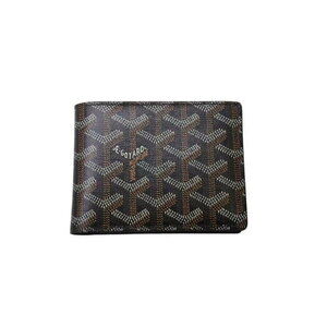 GOYARD Victoire Wallet Bi fold Black Goyardine Canvas